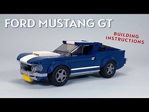 LEGO Ford Mustang GT 6 wide Speed Champions Building Tutorial