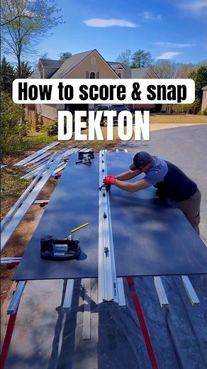 How to Score & Snap DEKTON 👌⭐️ #dekton #cosentino #slab #tiling