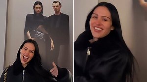 Amelia Gray playfully poses alongside her Givenchy advert