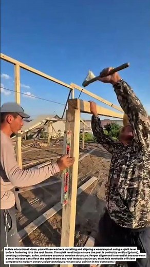 Perfect Vertical Post Alignment Using a Spirit Level | Simple Wood Framing Technique.