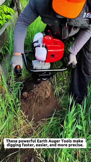 Earth Auger Tools Drill 25 cm Deep Holes with High-Torque Gas Powered Performance