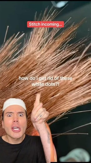 HOW TO FIX WHITE DOTS ON HAIR!😱 #haircare #hairtutorial #hairtransformation #hairgrowth #frizzyhair