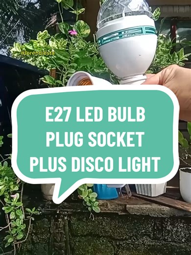E27 LED Bulb Plug Socket with Disco Light