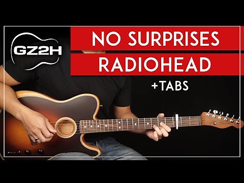 No Surprises Guitar Tutorial Radiohead Guitar Lesson |Riff + Chords + TAB|