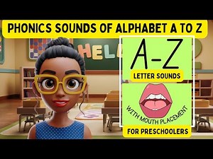 Phonics sounds of alphabet a to z Letter sounds for preschoolers kindergarten with mouth shapes