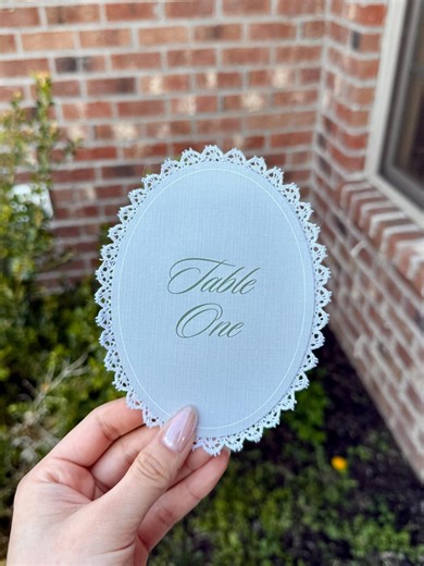 Custom Lace Trim Table Numbers for Wedding - Etsy