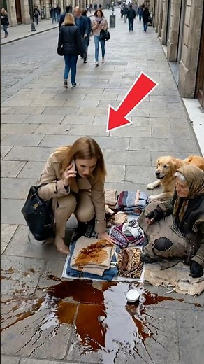 The smart dog taught the shrewish woman a lesson she would never forget. #dogs #goldenretriever #ai