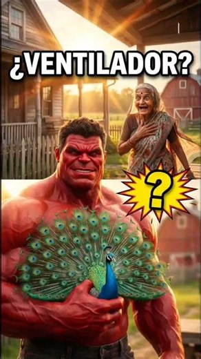 Red Hulk Captures Peacocks for Mom's Fan! 😂❤️