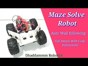 ©😉Maze Solve Full Tutorial | Three Ultrasonic sensors wall follower with code Subscribe, Dhaddammm