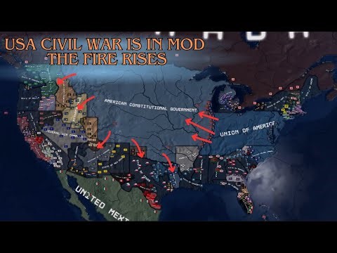 The US Civil War is in mod The fire rises - HOI4 timelapse