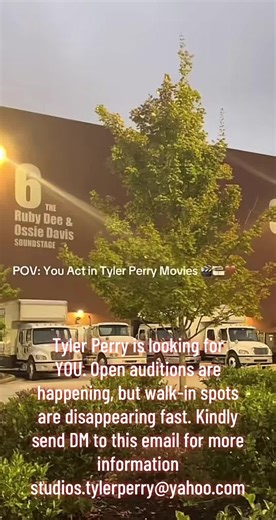 Tyler Perry Open Auditions - Act Now!