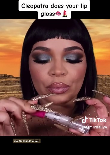 ASMR Cleopatra Lip Gloss Application | Mouth Sounds