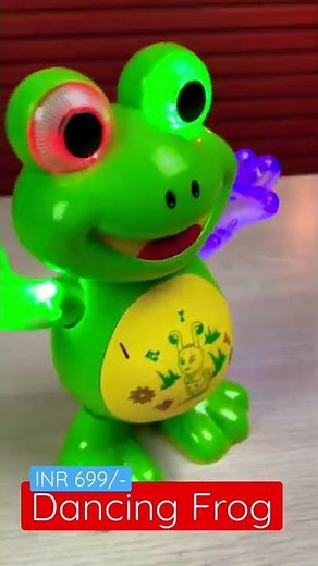 Dancing Frog with Music, Flashing Lights, Sound Toy for Kids -Multicolor (Without Battery)