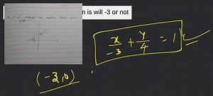 Q. Find straight line equation from given graph -... | Filo