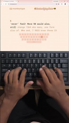 🔥 94 WPM English Fast Typing Test | Can You Beat This? ⌨️⚡ #asmr #viral #raushantypingmaster