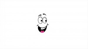 Happy Cartoon Face Animation. The best funny cartoon face. Emotion animation.