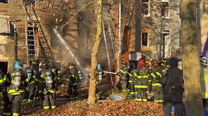 Firefighters battle rowhome fire in southwest Baltimore