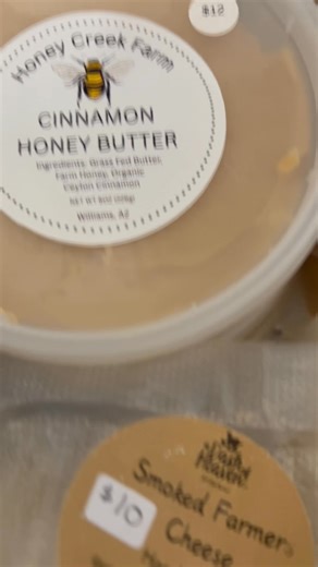 Back in stock! Honey butter, Smoked Farmer’s Cheese and new varieties of Chèvre cheese from Dash of Heaven…..available daily now at The Marketplace! | Honey Creek Farm