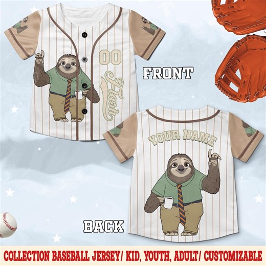 Custom Flash Zootopia Baseball Jersey, Disney Flash Jersey Shirt, Disneyland Birthday Gift, Disney Baseball Fan Lover Gift G5QA01 - Etsy
