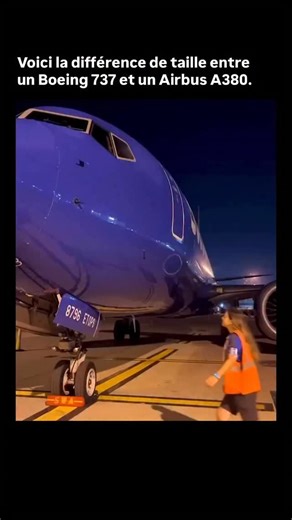 Toujours bon à savoir 🧠 on Instagram: "Le Boeing 737 est un avion moyen-courrier conçu pour des vols courts et moyens, tandis que l’Airbus A380 est un très gros porteur destiné aux vols long-courriers. Le 737 transporte généralement entre 130 et 220 passagers, alors que l’A380 peut en accueillir plus de 500 en configuration standard. Le Boeing 737 possède un seul couloir, contrairement à l’A380 qui dispose de deux ponts complets. L’A380 est beaucoup plus grand, plus lourd et plus puissant que l