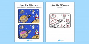 Space Spot the Difference Activity