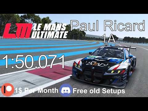 LMU Hotlap | BMW M4 LMGT3 EVO | Paul Ricard 1A | [RM1] | Le Mans Ultimate Setup