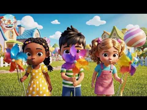 Eight Little Toy Pinwheels Go Spin Spin Spin | Nursery Rhymes for Kids | Baby Songs for Toddlers