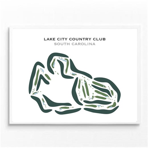 Lake City Country Club, SC | Golf Course Map, Golf Map, Golfer Gift for Him, Scorecard Layout, Golfer Boyfriend Gift, Art Print Decor - Etsy UK