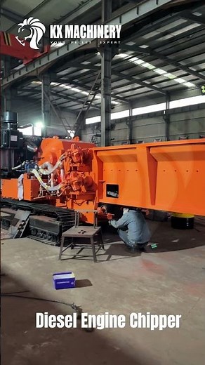 Diesel Engine Wood Chipper With the Chain Feeding System for Heavy Duty#woodchipper #diesel
