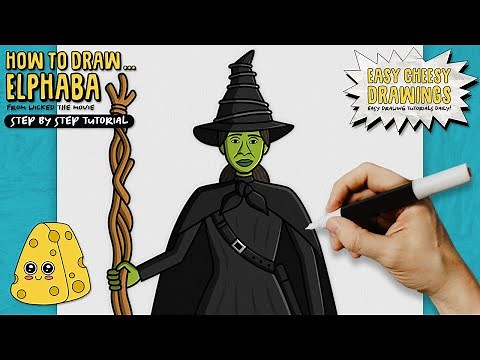 How to Draw ELPHABA 😱🟢🧹 (Wicked Movie) | Easy Step-By-Step Drawing Tutorial