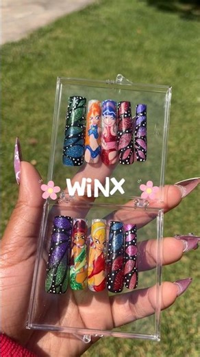 Want a character art tutorial?? 😌🦋#nailartist #explore #forestpark #winxclub