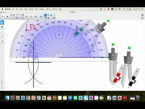 Construction of 135 degree angle