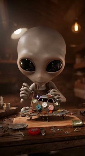 Baby Alien's ASMR Spaceship Build