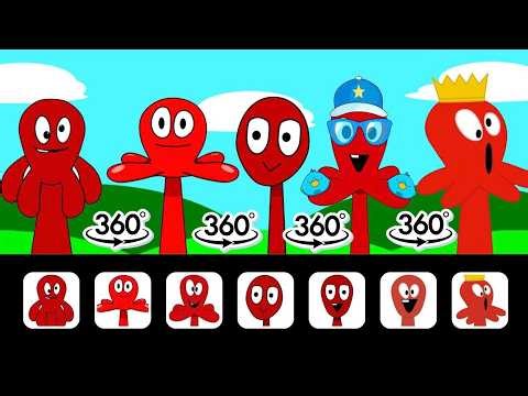 My Sprunki OC: All Fred (From Pocoyo) | All Phase 1 to Phase 5 VR 360