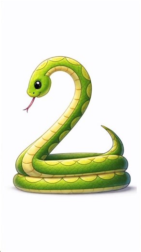 Draw a Snake with Number 2 🐍✏️ | Easy Drawing Trick