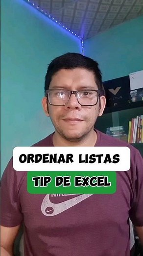 cómo ordenar listas por orden alfabético o numérico en excel #tips #tutorial #ordenador #exceltips