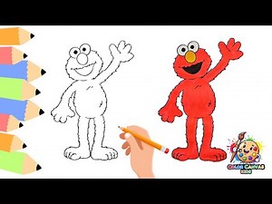 How to Draw Elmo and Coloring For Kids | Easy Step-by-Step Art Tutorial