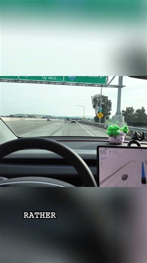 Self-Driving Handles Scary Freeway Merge Like A Pro! #shorts