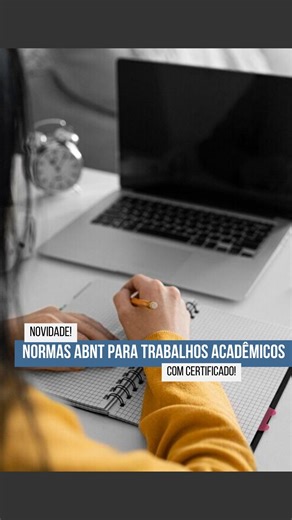 Domine as Normas ABNT com o Cursos IPED! Seguir as normas ABNT é essencial para garantir qualidade, padronização e integridade nos trabalhos acadêmicos. No nosso Curso de Normas ABNT para Trabalhos Acadêmicos, você aprenderá sobre direitos autorais, como evitar o plágio, uso do CopySpider, formatação de páginas no Word, elementos pré-textuais e pós-textuais, tipos de citações, referências, listas, sumário, tabelas, figuras, e como usar ferramentas como MORE e ResearchRabbit. Garanta que seus tra