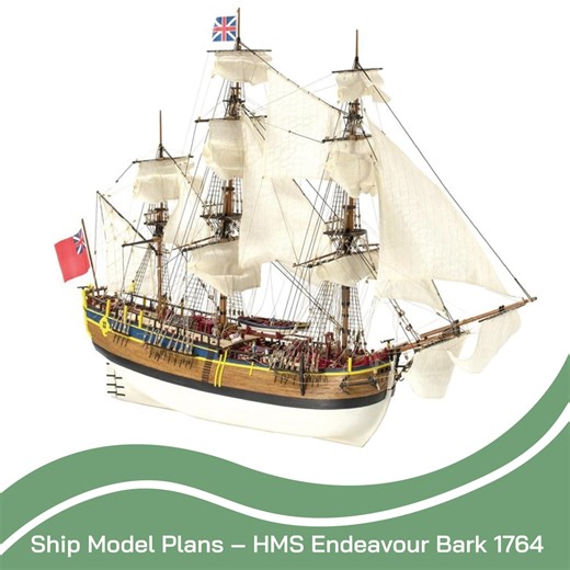 HMS Endeavour Bark 1764 Wooden Ship Model Assembly Plans (digital Download) - Etsy Australia