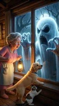 The Ghost in Grandma’s Garden 👻🐶🐱 | Scary Pet Story #Shorts #FunnyPets