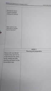 Describe the Mentor Teacher's discipline strategy and methods.... | Filo