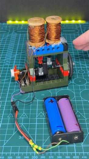 Electric Double Piston Engine in the Miniature #tech #diy #shorts #electric #miniature