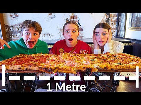 ONE METRE PIZZA EATING Challenge By The Norris Nuts