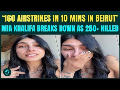 Mia Khalifa BREAKS Down After Israel BOMBARDS Lebanon Killing 250+ in 10 Minutes; Video Goes Viral