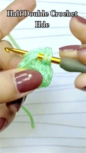 half double crochet | hdc #crochet #crochetpattern #hdc #halfdoublecrochet #crochetforbeginners #diy