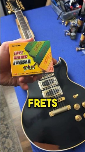 How to Polish Your Guitar Frets using Fret Erasers. 🎻 #guitar #electricguitar #guitartech