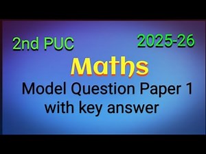 2nd PUC Karnataka board Maths Model Question Paper 1 with accurate answers|| #study #maths