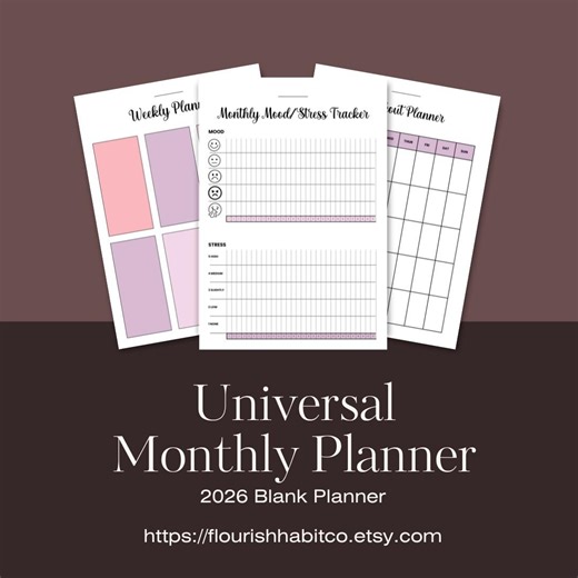 Monthly Glow up Planner Printable | Goals, Habits & Self Care - Etsy Canada
