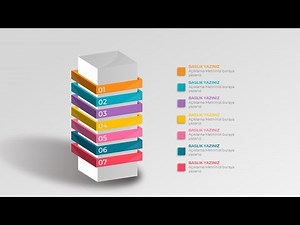 Powerpoint sunum şablonu , 7 steps , 7 adım